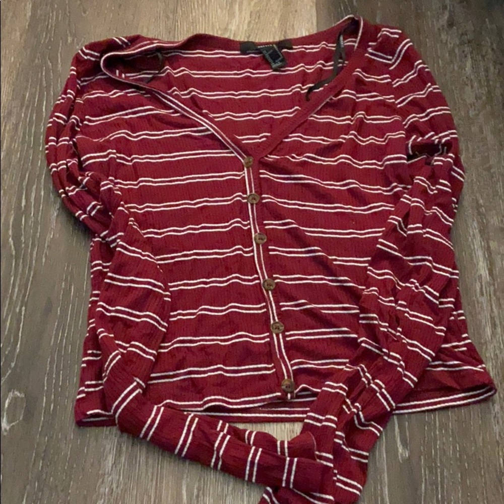 Burgundy long sleeve shirt